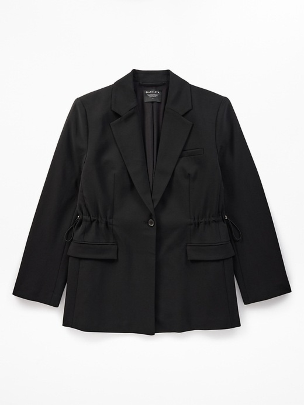 Athleta MVP Black Cinch Waist Blazer Jacket - Picture 2 of 5